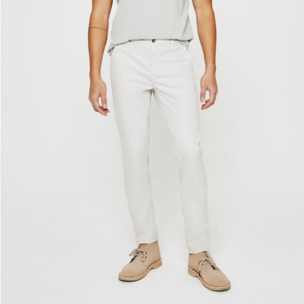 AG Mens Jamison Pants 38R.  Stone or light Grey Color